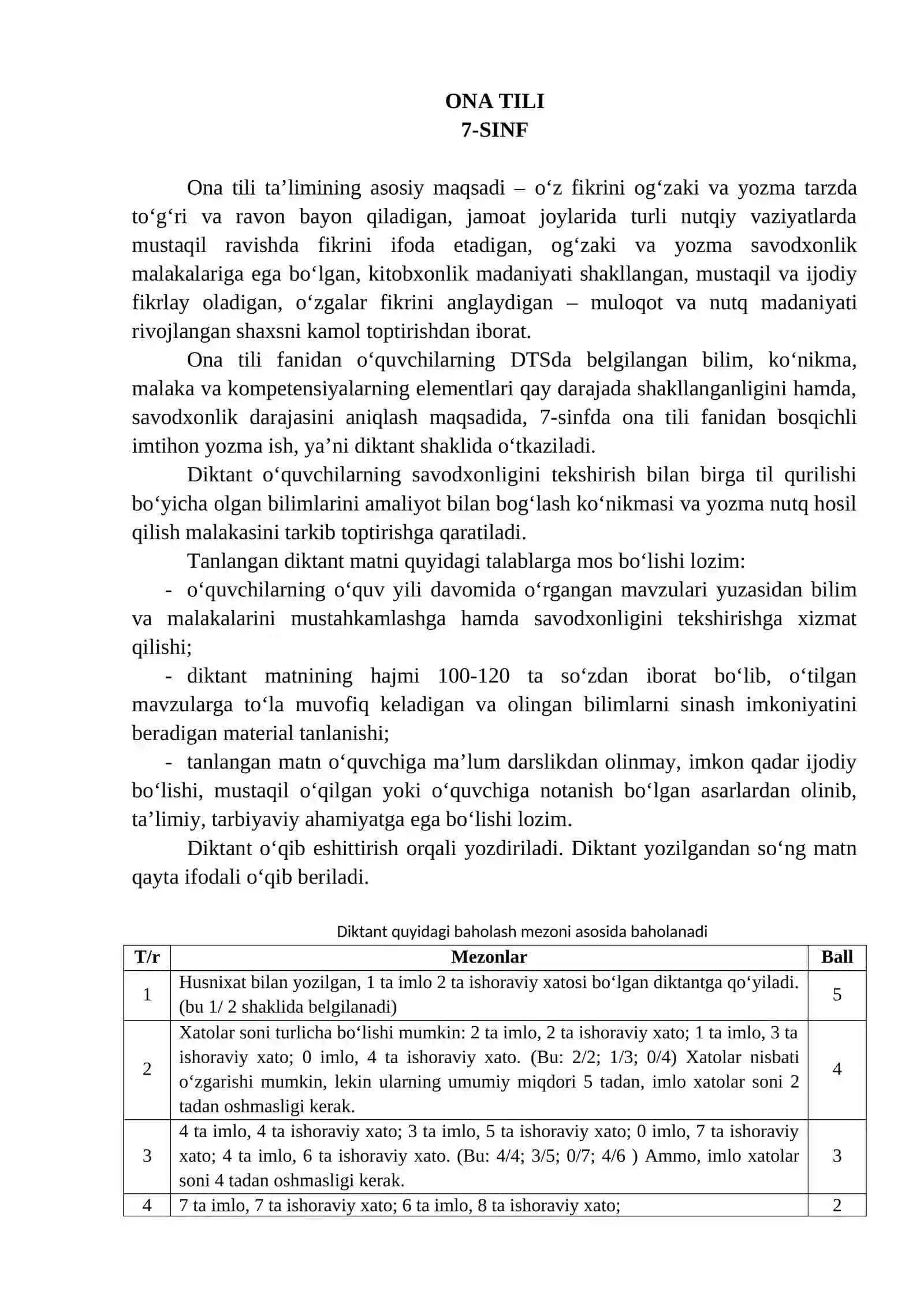ONA TILI FАNIDАN METODIK TAVSIYA VA MАTЕRIАLLАR 3