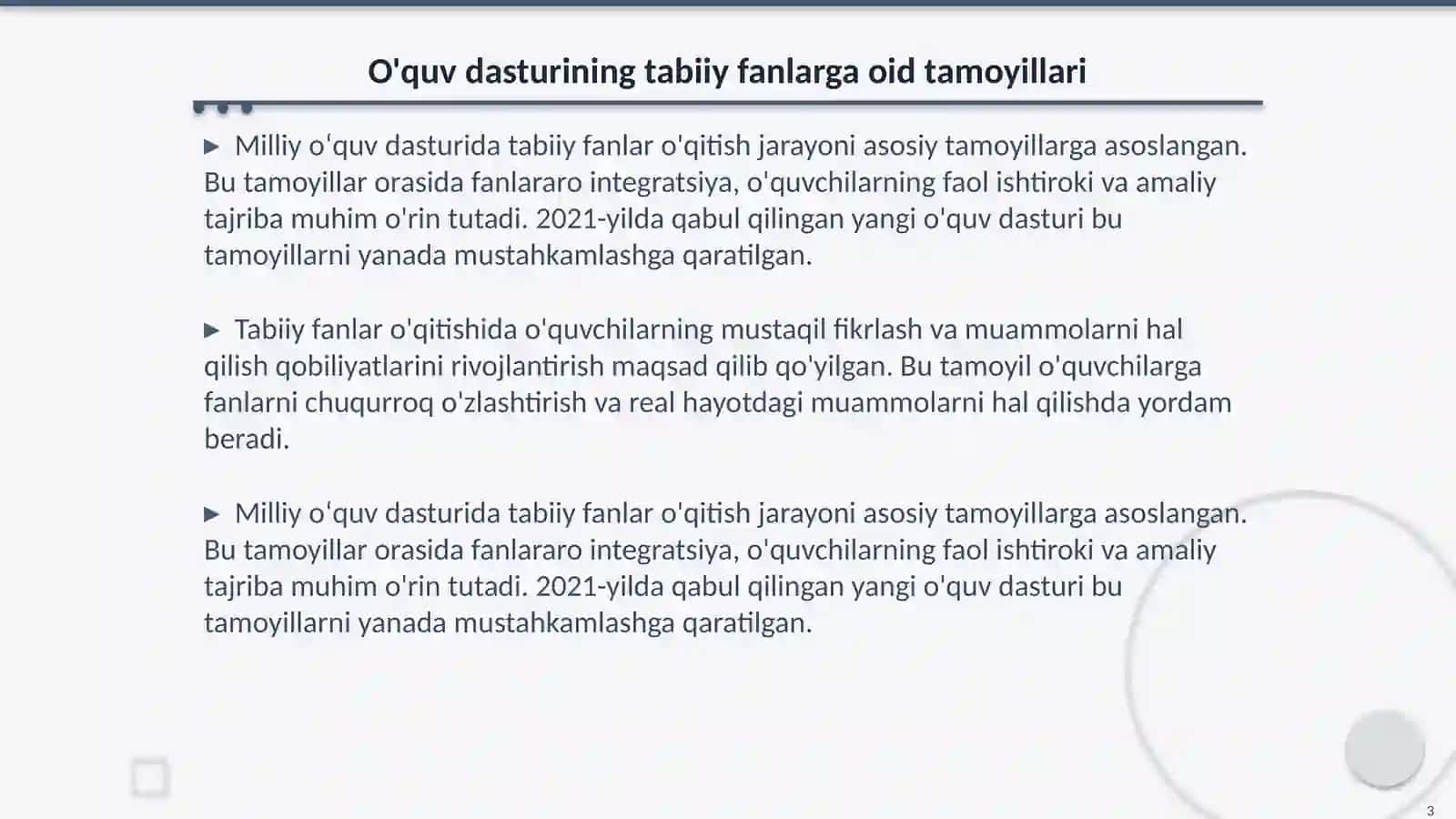Milliy oʻquv dasturida tabiiy fanlarni oʻqitish orqali tayanch konpetnsiyalarni rivojlantirish 3