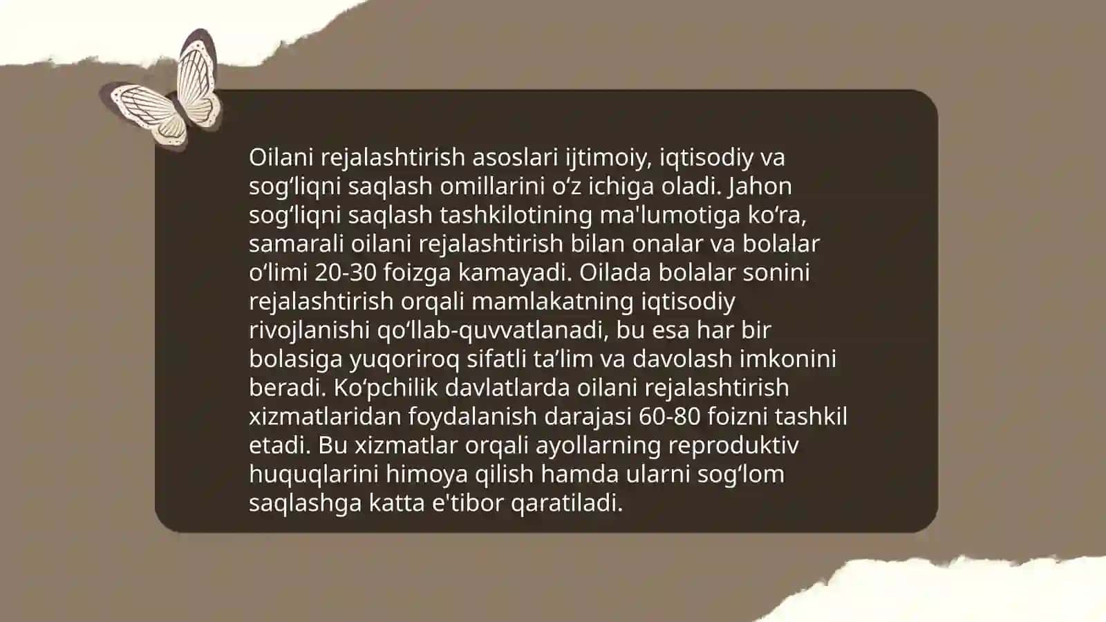 Oilani rejalashtirish 3