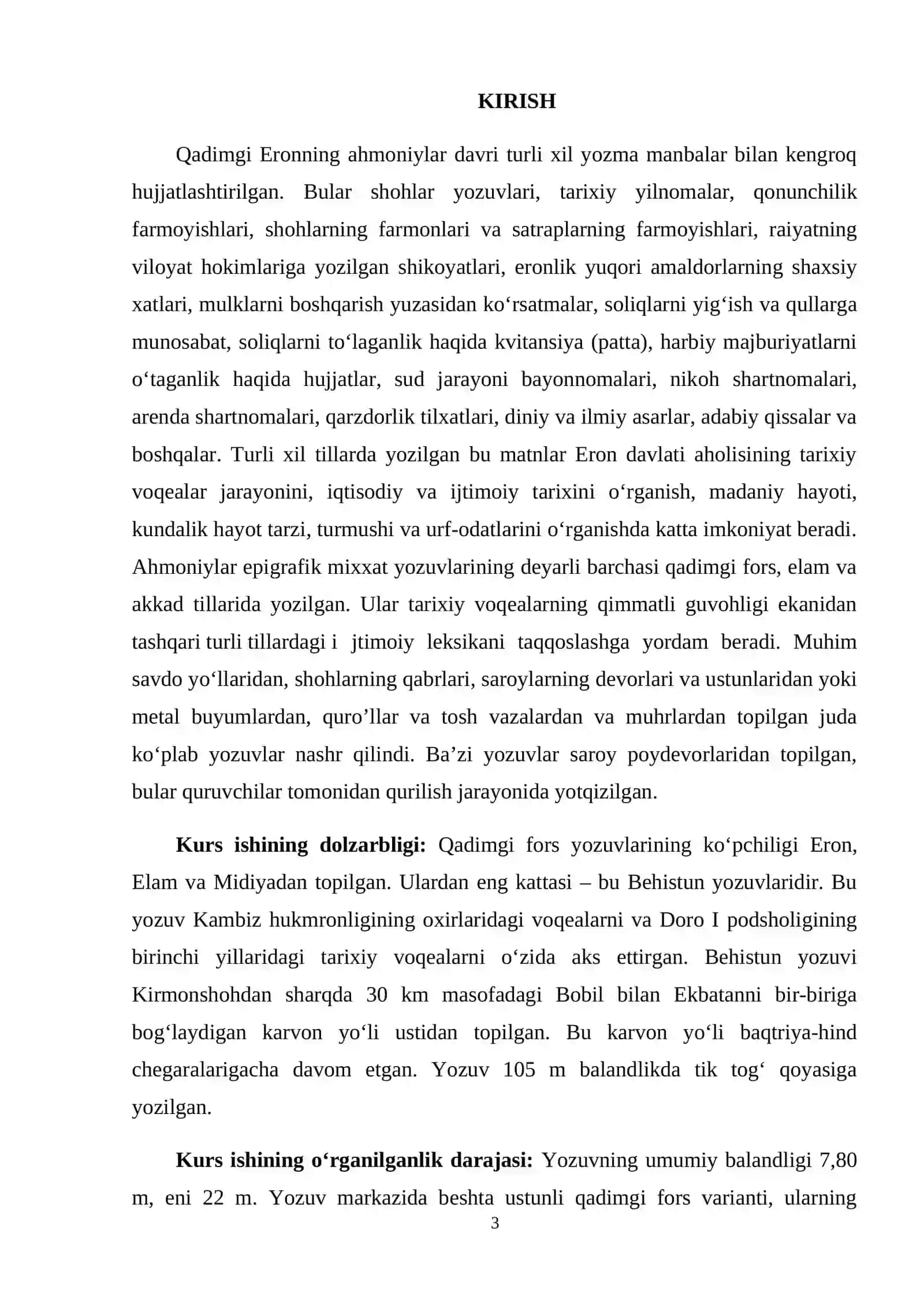 BEHUSTIN QOYA TOSH YOZUVLARI ERON TARIXIGA OID ILK YOZMA MANBA SIFATIDA 3