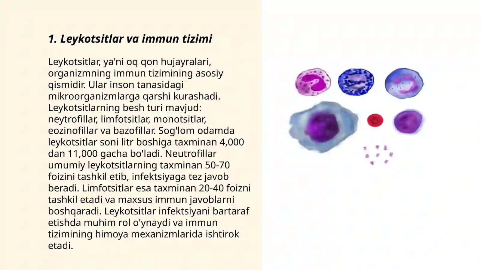 Leykotsitlar.Qon guruhlari.Rezus faktor.bQon quyish asoslari 3