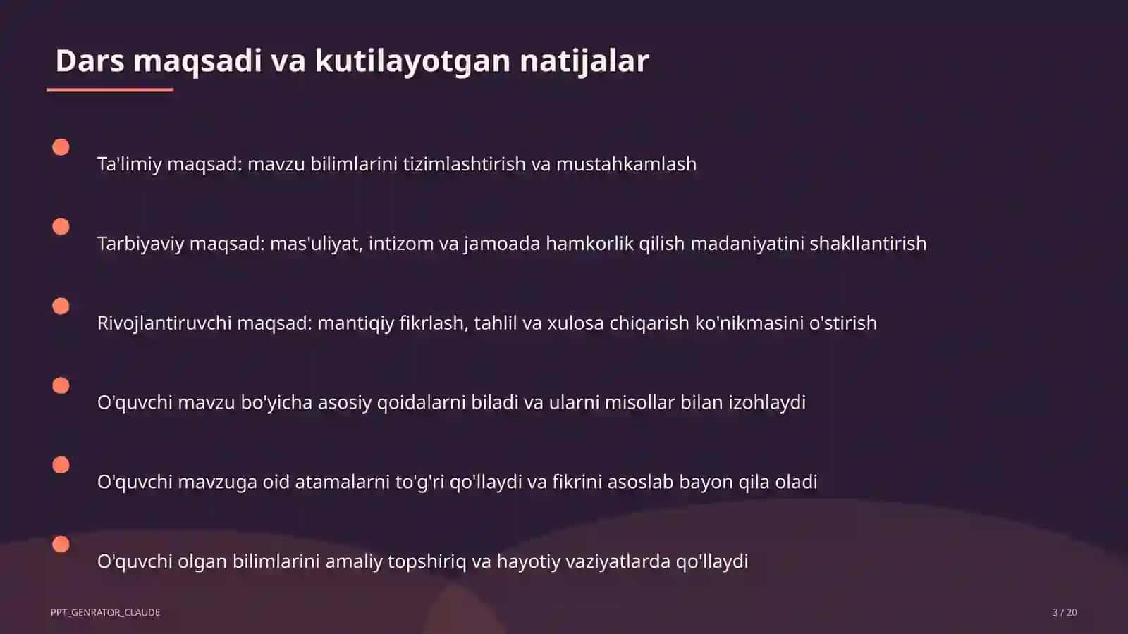 Sinf soati uchun 2026-2027 o'quv yili mavzulari: tarbiyaviy soatlarni rejalashtirish (2026) 3