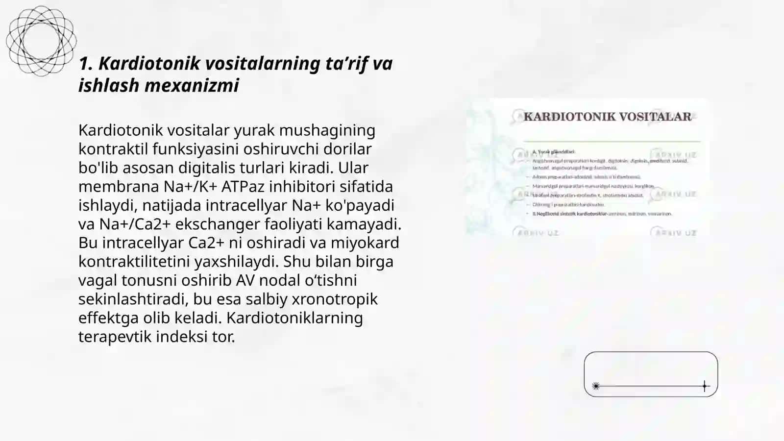 Oʼtkir va surunkali yurak yetishmovchiligida kardiotonik vositalarning ahamiyati 3