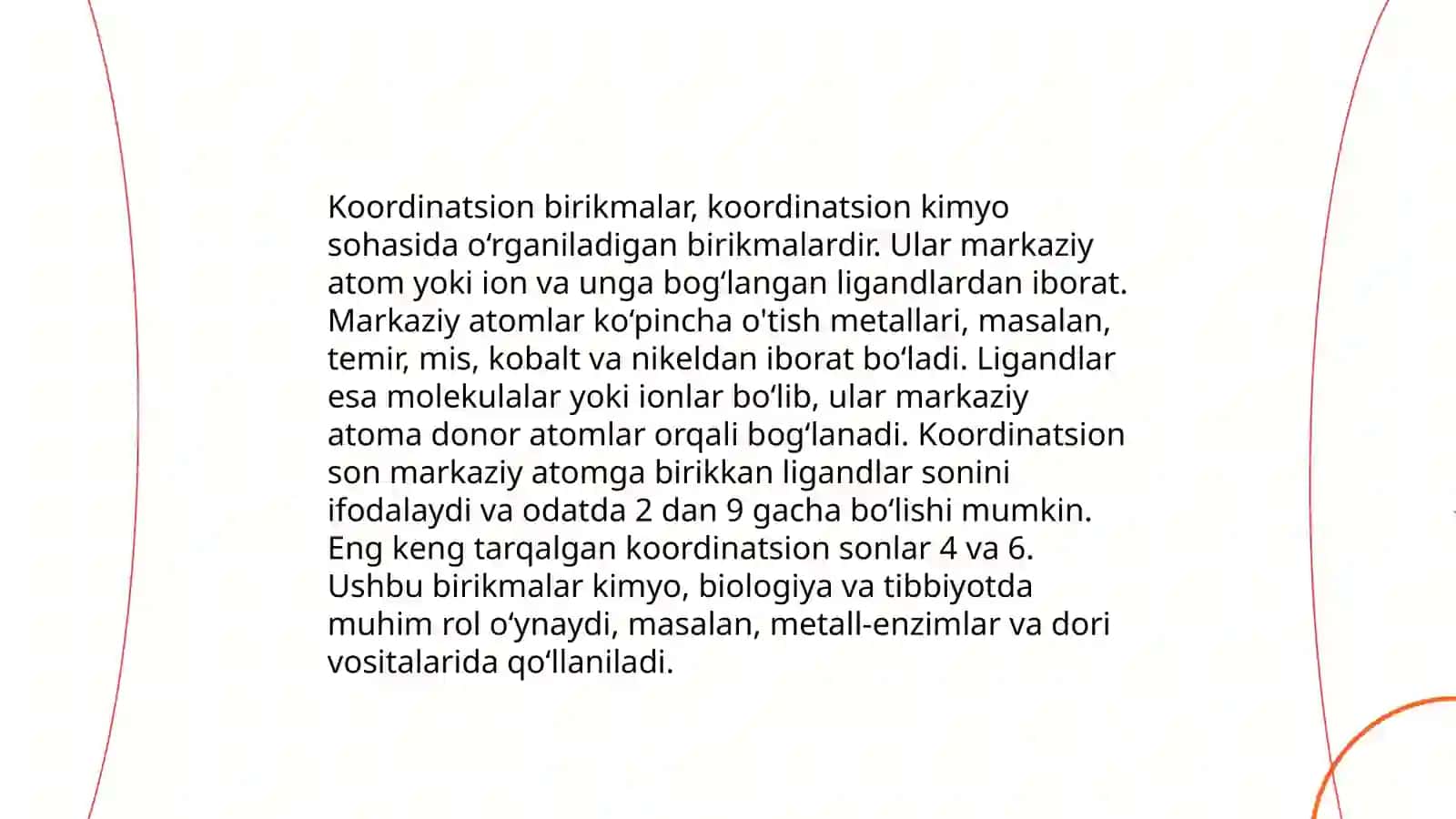 Koordinatsion birikmalar va ularning kimyoviy tuzilishi 3