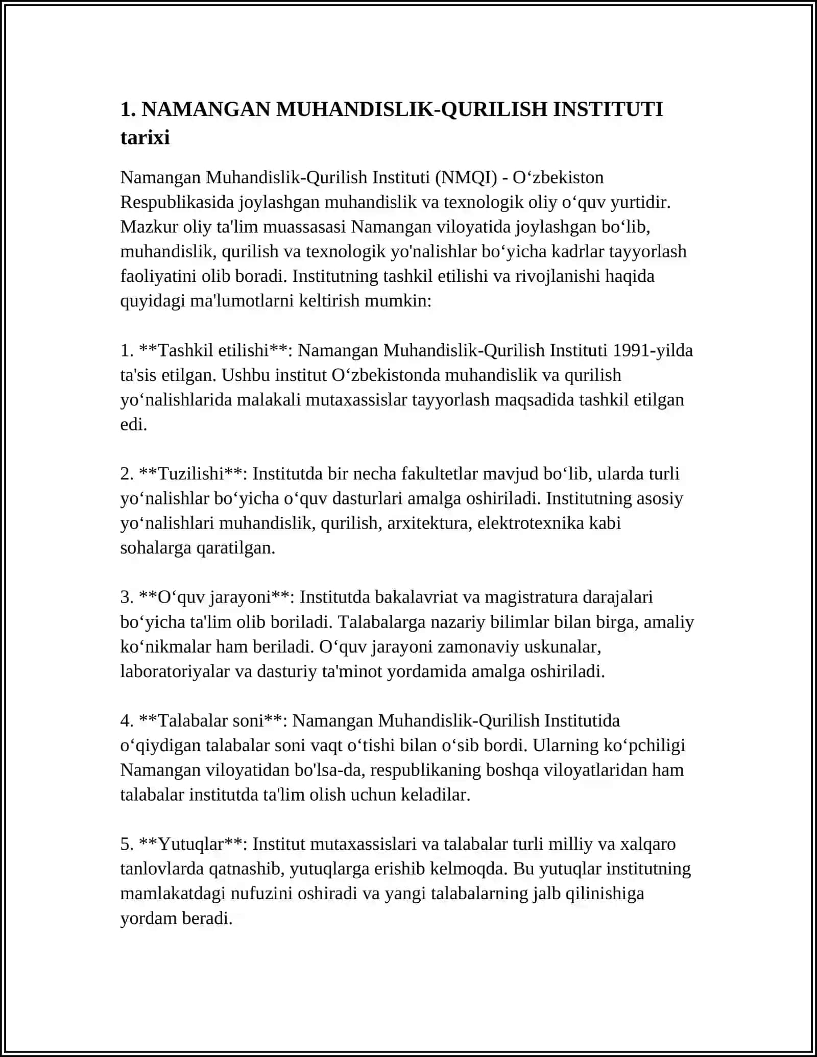 NAMANGAN MUHANDISLIK-QURILISH INSTITUTI 3