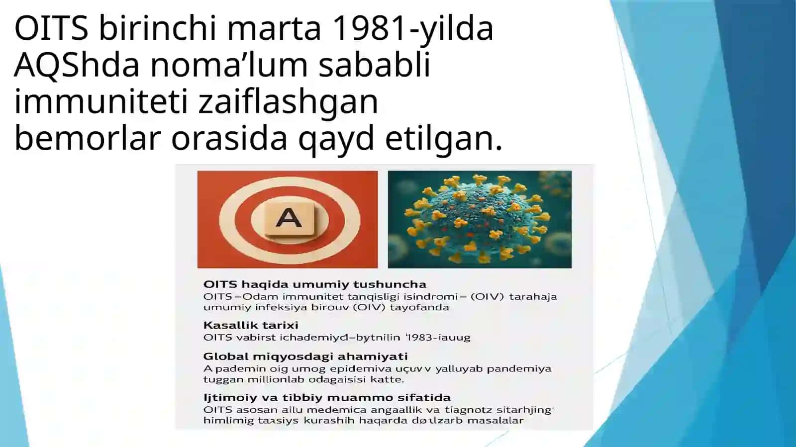 OITS Virusi Kilassifikatsiyasi Patogenezi Labaratoriya Tashxisi 3