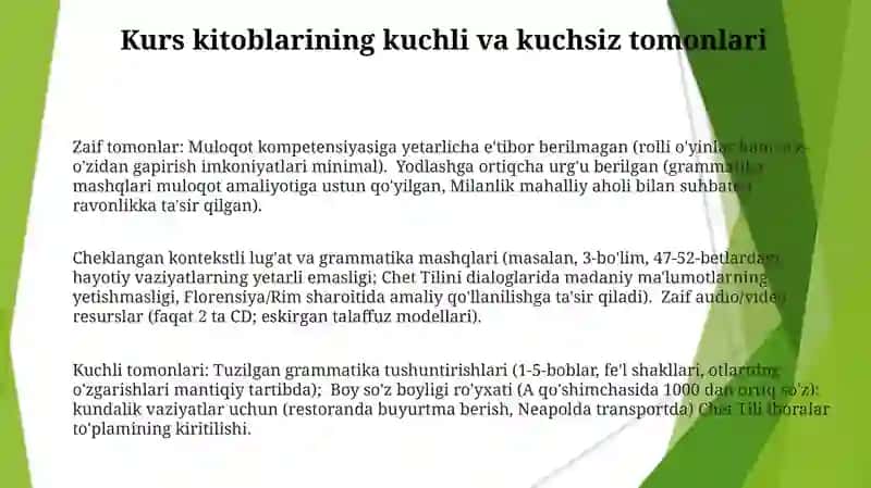 Kurs Kitobi Mazmun Tahlili 3