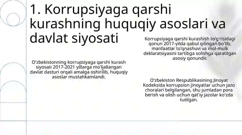 O'zbekistonda korrupsiyaga qarshi kurash mexanizmlari mavzusida esse tayyorlash 3