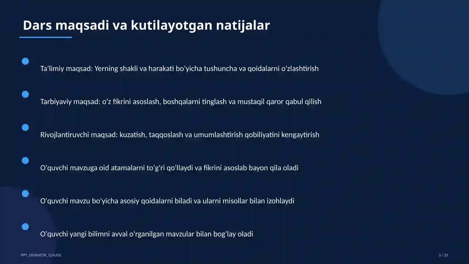 Yerning shakli va harakati (5-sinf) 3