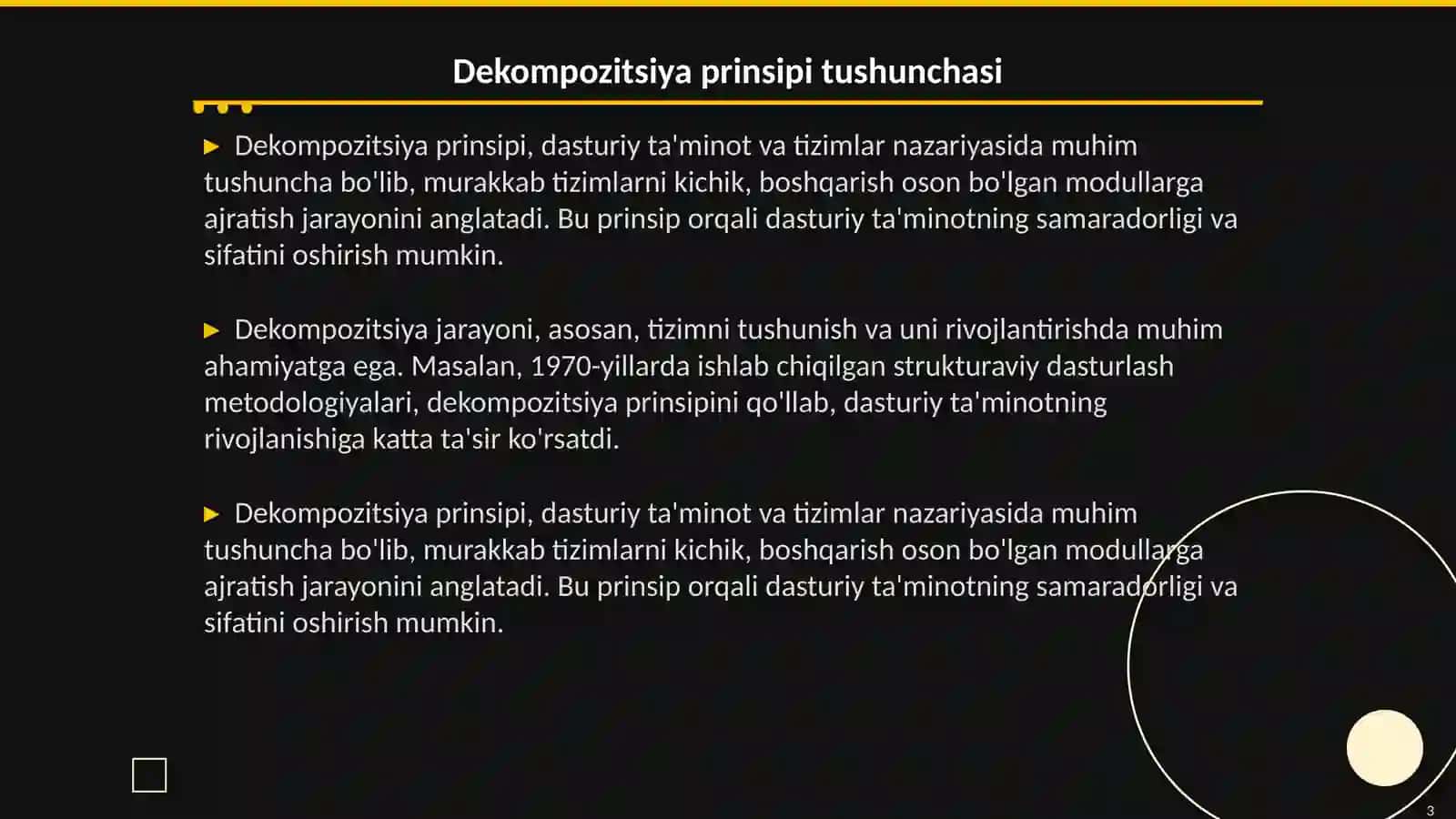 Dekompozitsiya prinsipi (modullilik) 3