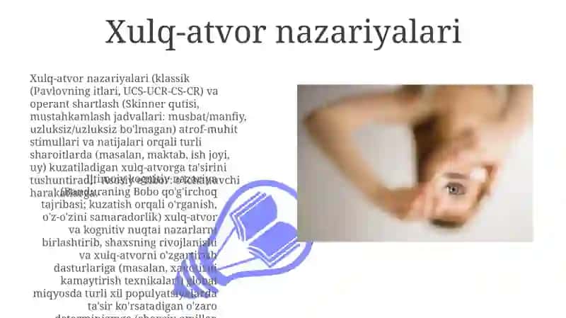 Xulq-atvor va kognitiv nuqtai nazarlar 3