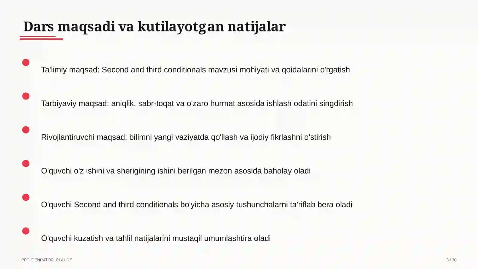 Second and third conditionals (10-sinf) 3