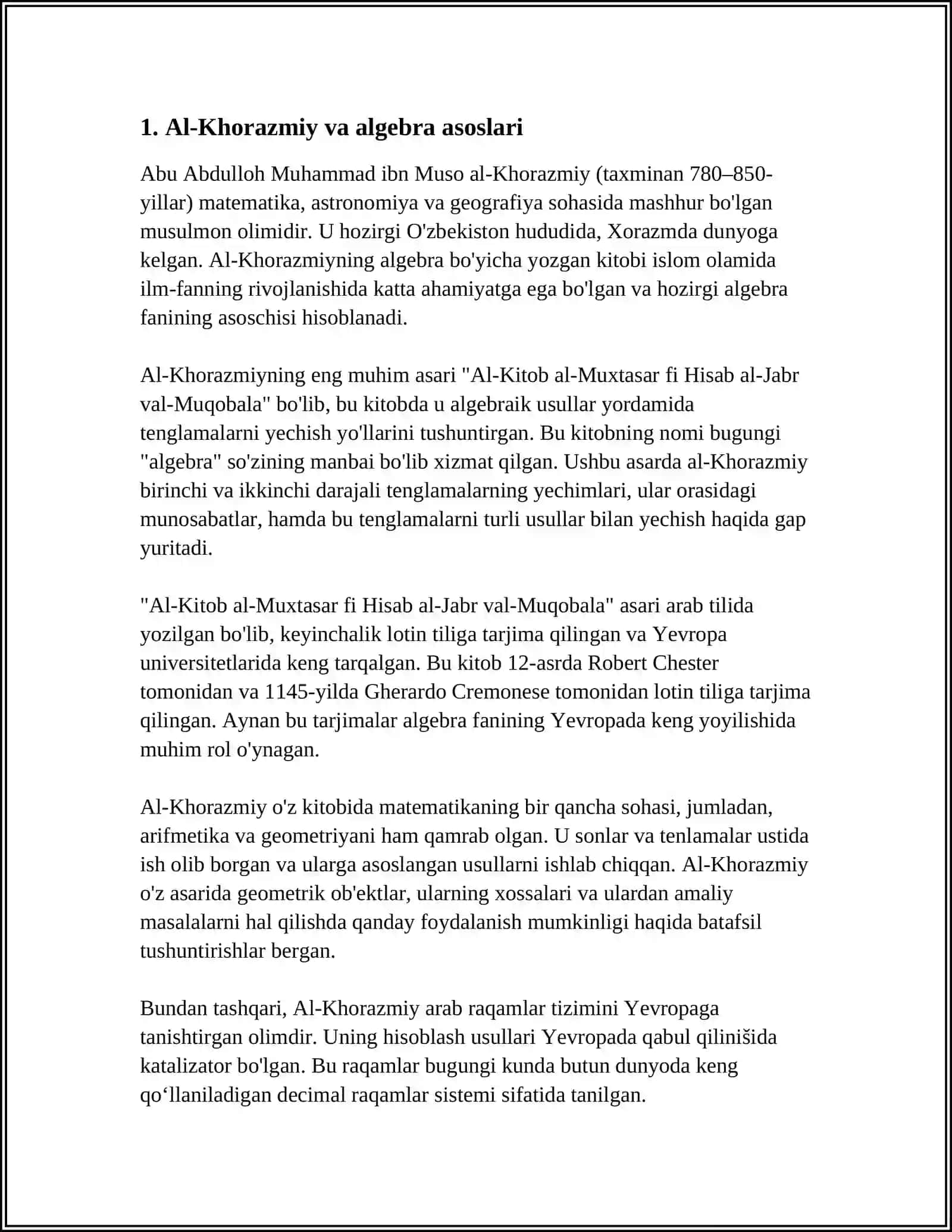 ÒRTA ASR SHARQ ALLOMALARINING MATEMATIKAGA QÒSHGAN XISSALARI 3