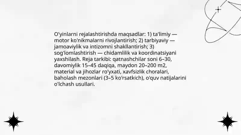 Harakatli O'yinlar 3