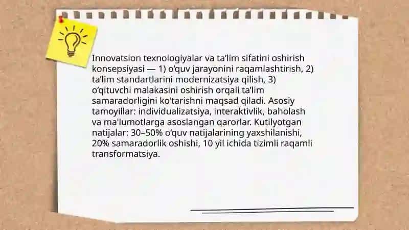 Innovatsion texnologiyalar va ta’lim sifatini oshirish konsepsiyasi 3