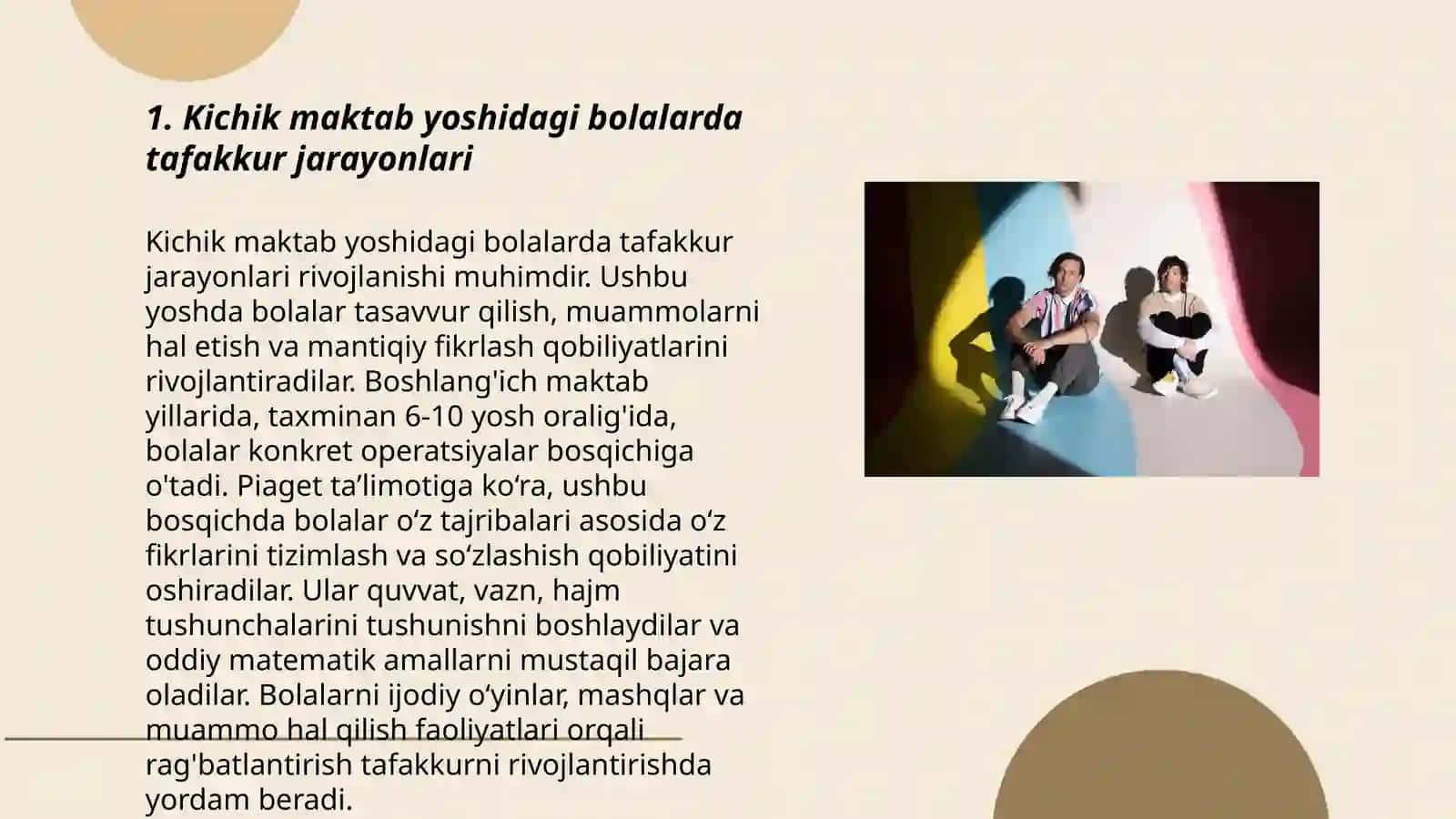 Kichik maktab yoshi davrining psixik rivojlanish xususiyatlari 3