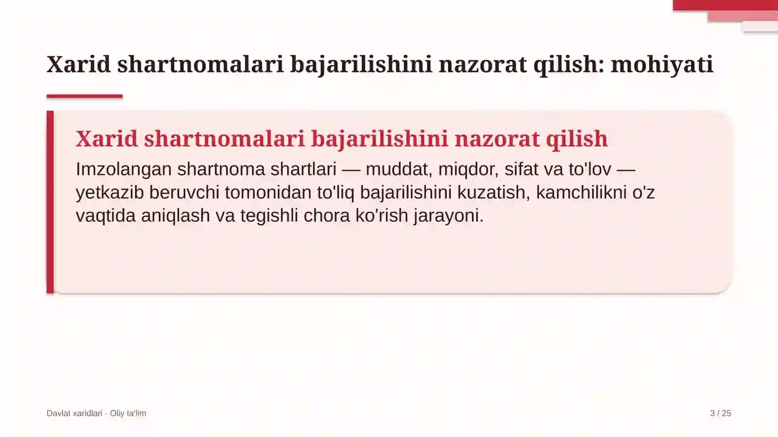 Avtomobil transportida xarid shartnomalari bajarilishini nazorat qilish 3