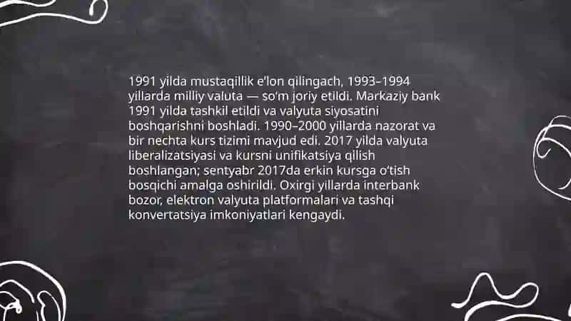 O'zbekiston Respublikasi valyuta bozorining shakllanishi 3