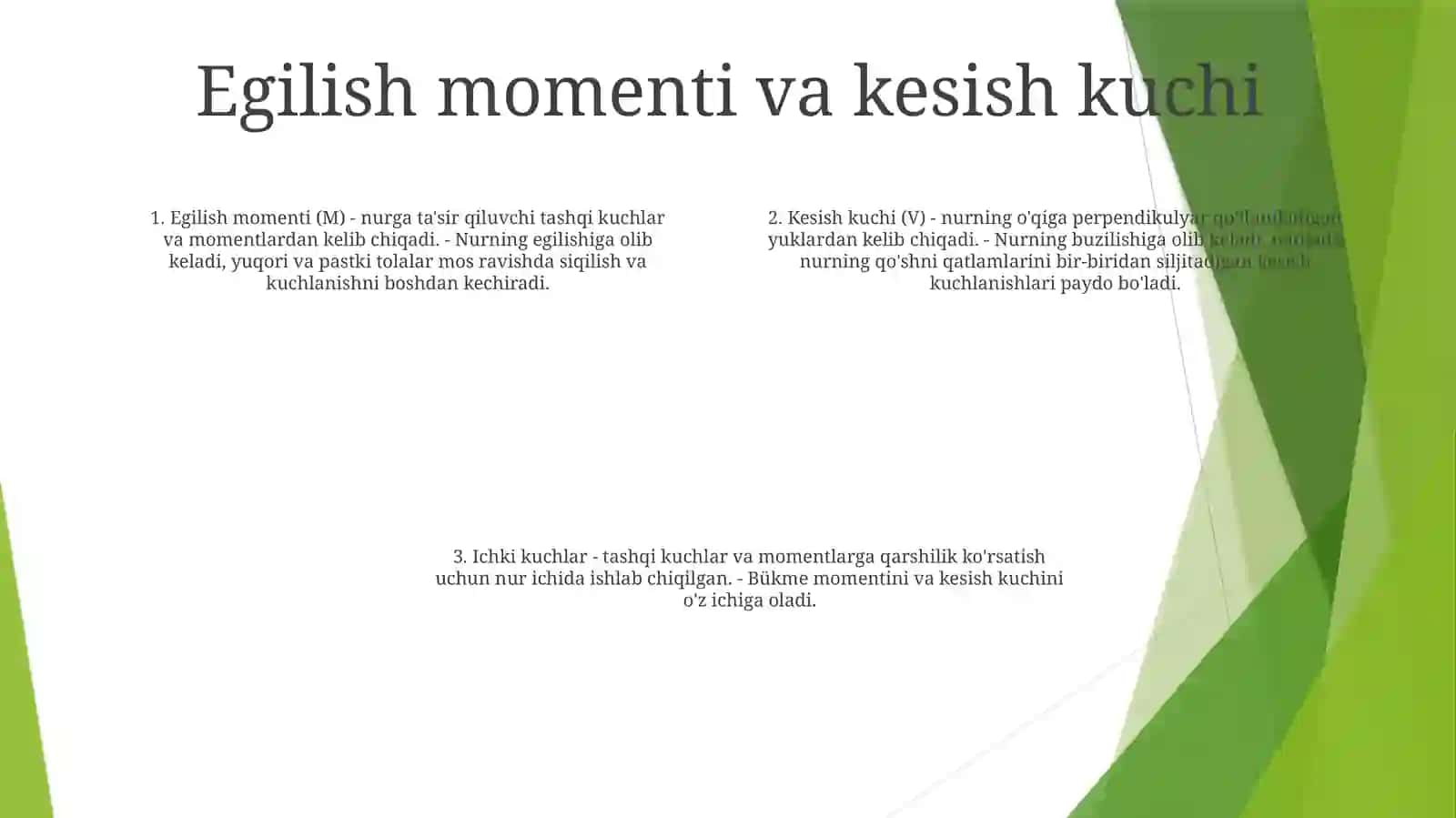 Ichki normal kuch 3