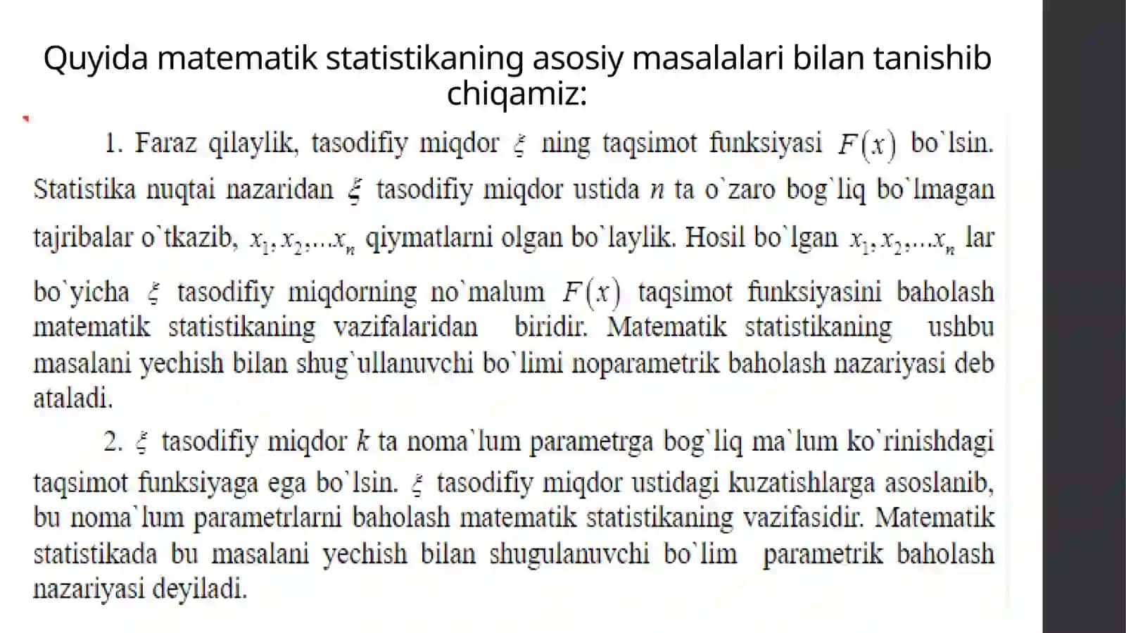 Matematik statistika 3