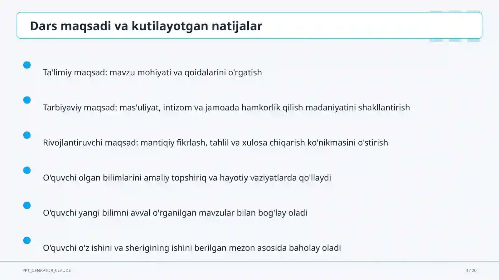 Aylana va doira: vatar, urinma, markaziy burchak (8-sinf) 3