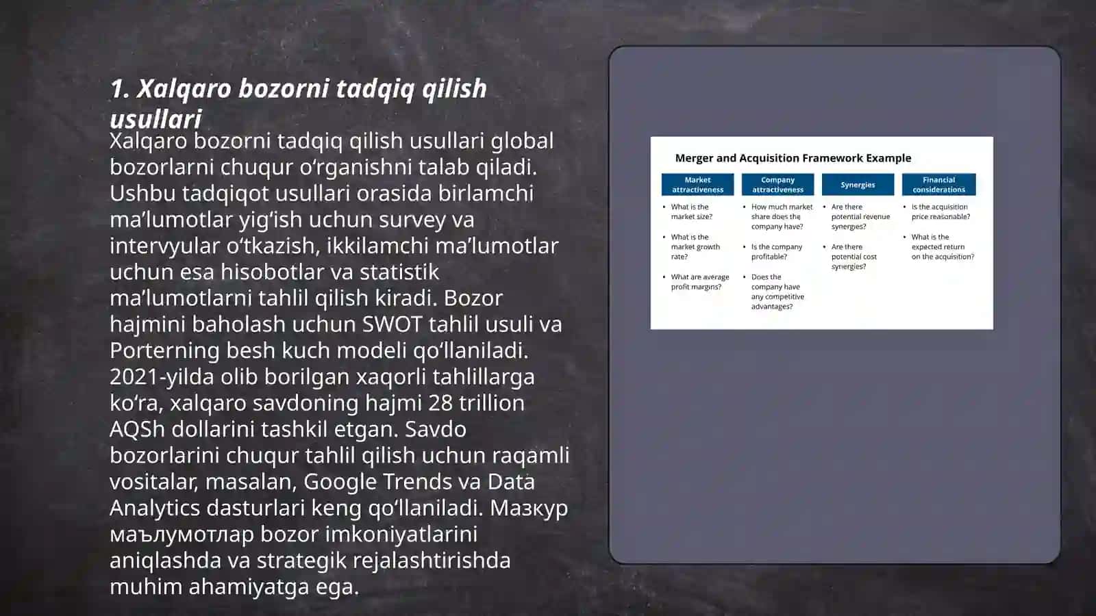 Xalqaro bozorni tadqiq qilish usullari 3