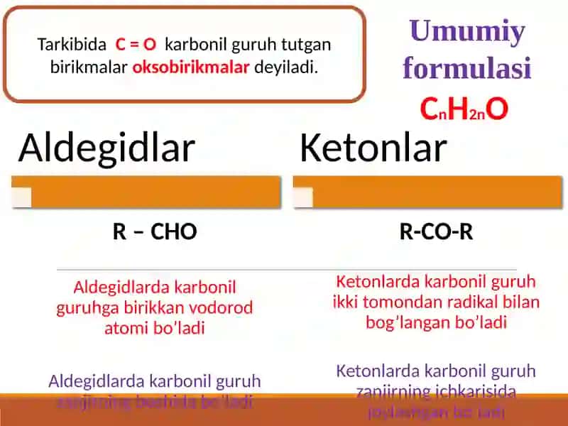 Aldegidlar va Ketonlar 3