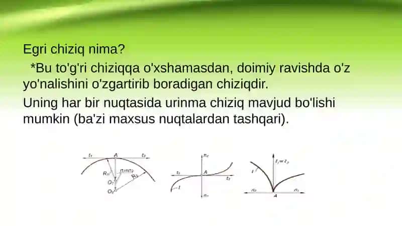 Egri chiziq va ularning berilish usullari 3