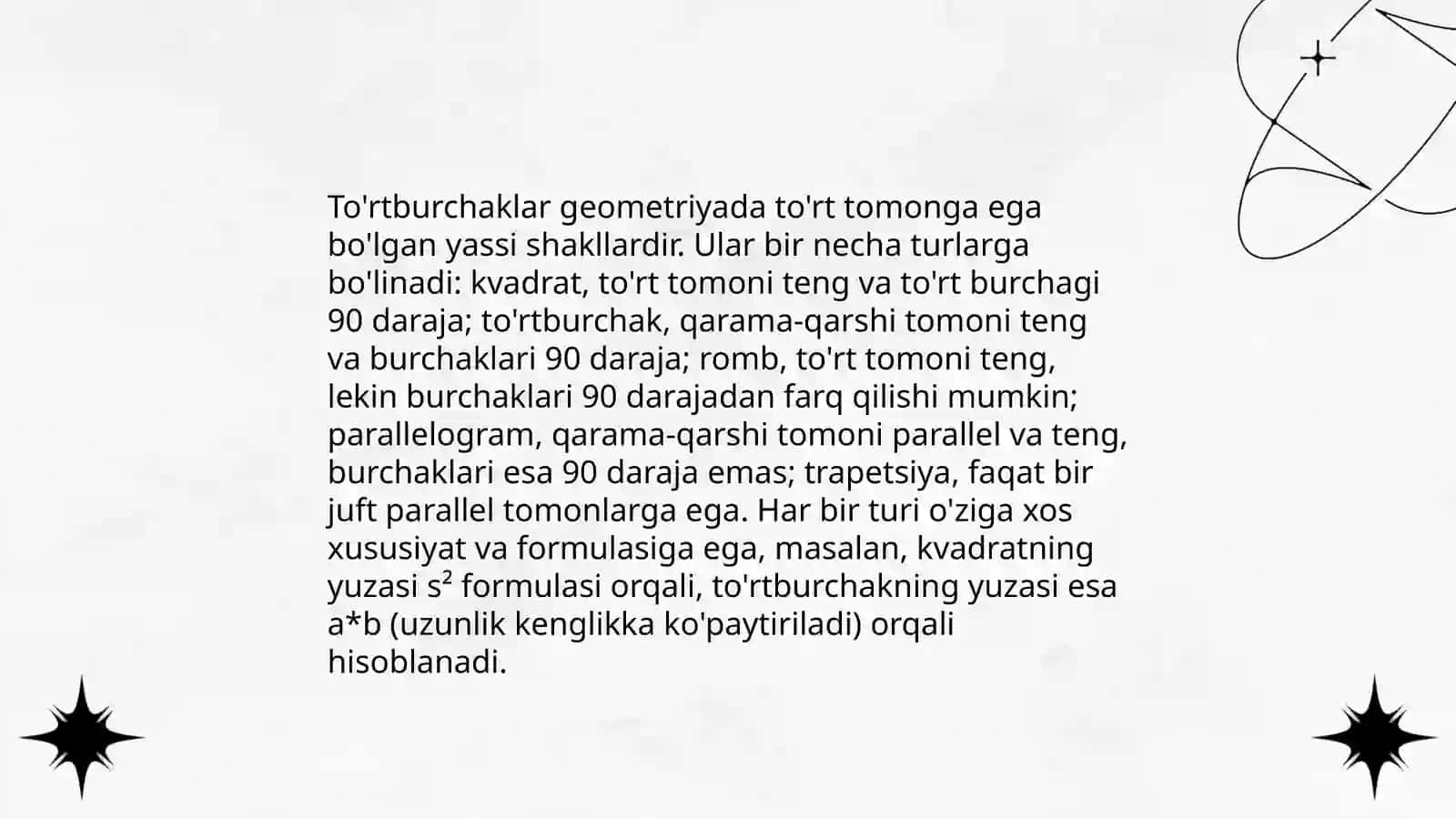 To'rtburchaklar geometriyada 3