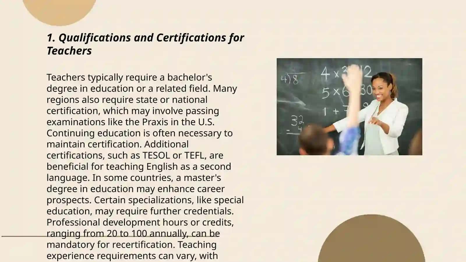 Qualifications and Certifications for Teachers 3