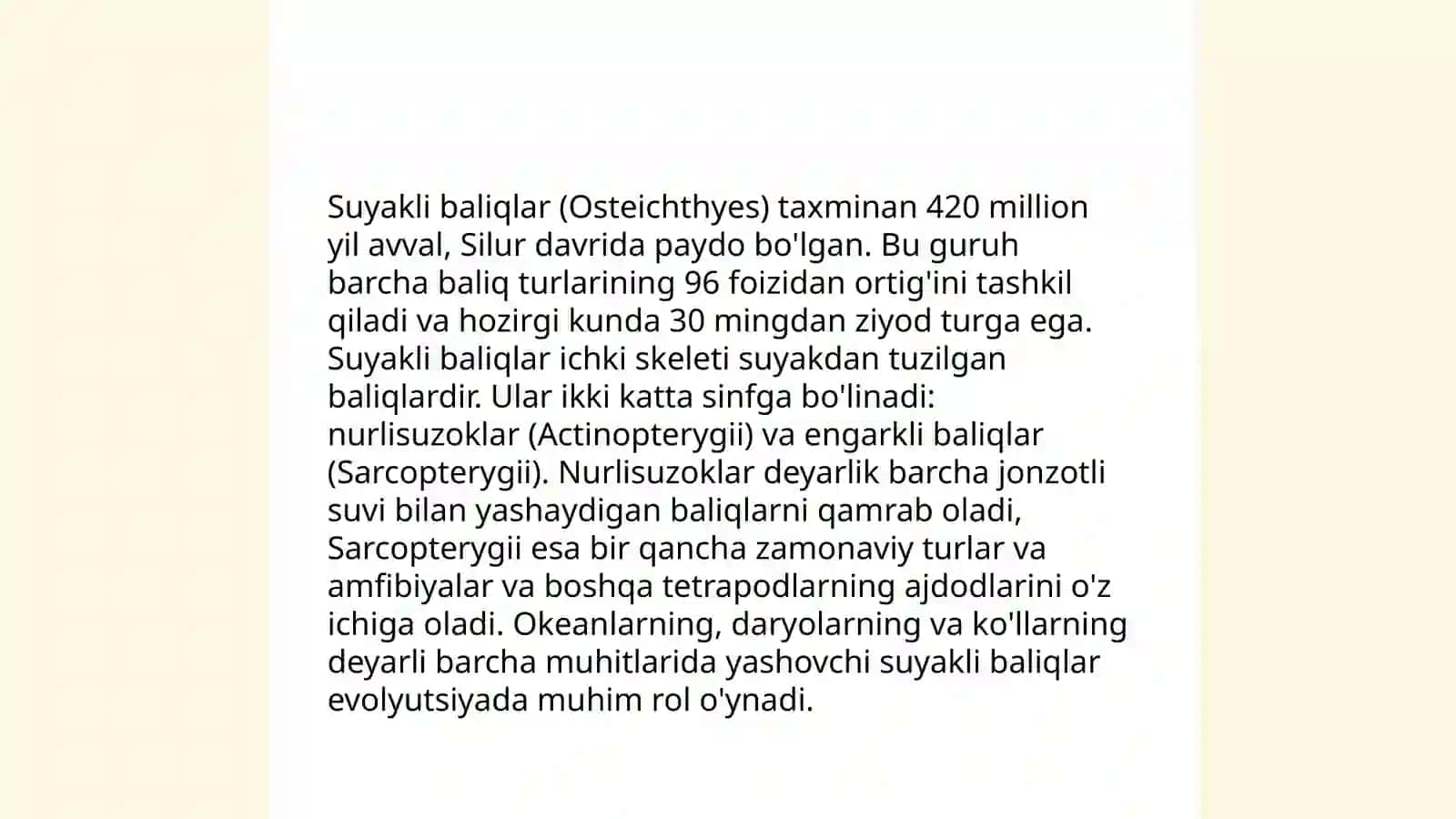 Suyakli baliqlarning kelib chiqishi, sistematikasi va evolyutsiyasi 3