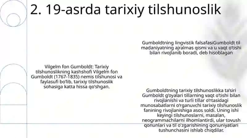 19 Asrda Qiyosiy-Tarixiy Tilshunoslikning Vujudga Kelishi. Velgelm Fon Gumbold Ta'Limoti 3