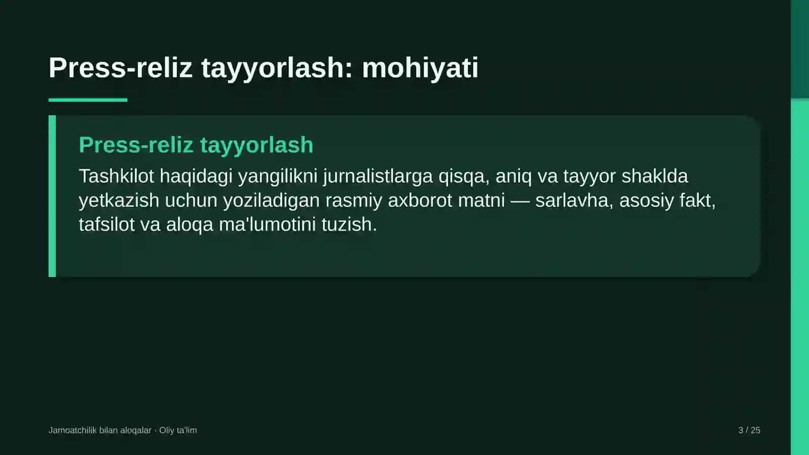 reklama agentliklarida press reliz tayyorlash 5963 3