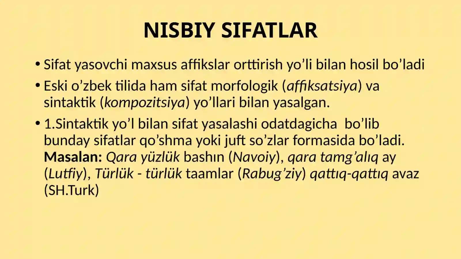SIFATva SONSO‘ZTURKUMLARI 3