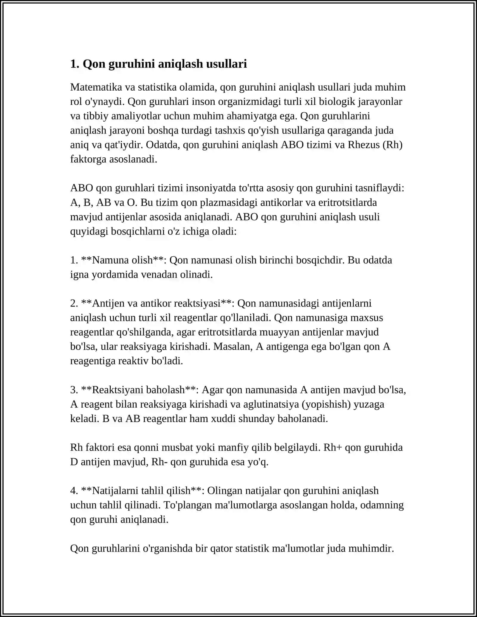 Qon guruhini aniqlash texnikasi 3