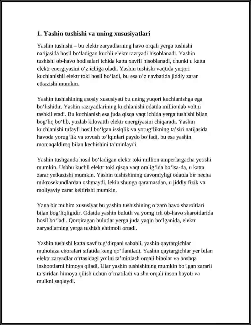 YASHIN QAYTARGICHLAR. ELEKTROSTATIK ZARYADLARDAN HIMOYALANISH 3