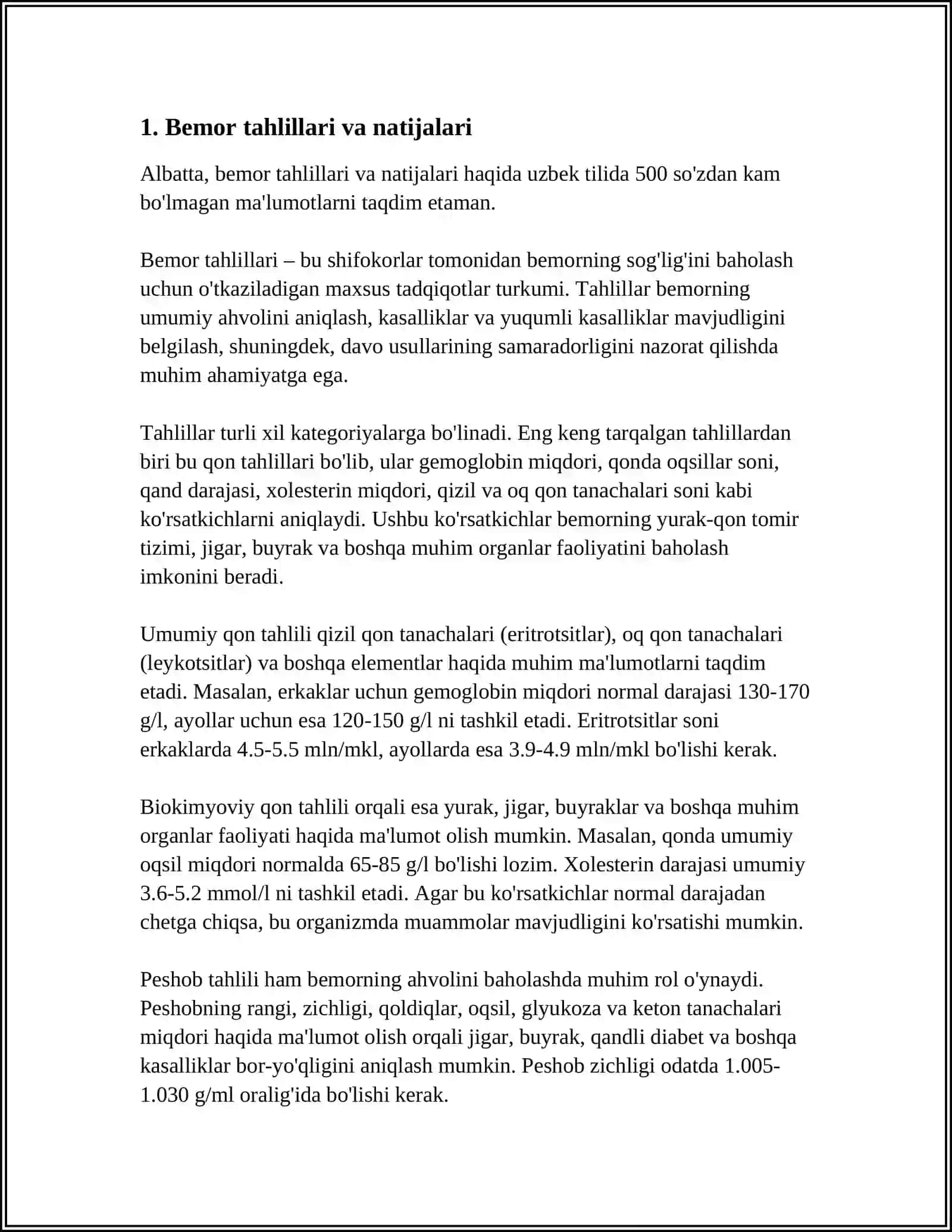 MIKROSOFT EGZEL JADVAL MUHARRIRIDA TIBBIYOT SOHASIGA OID JADVAL MALUMOTLAR 3