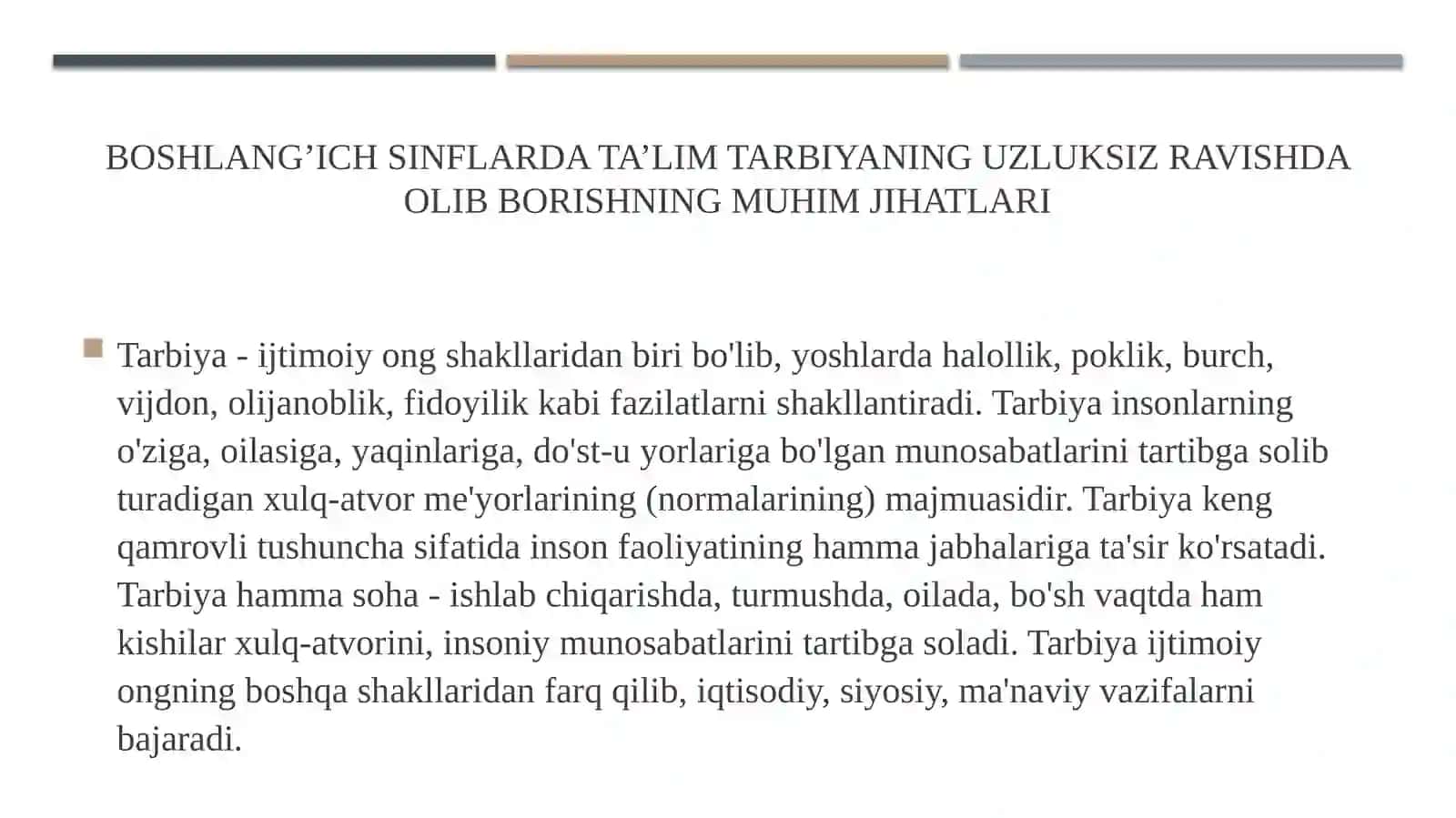 Boshlang’ich sinflar ta’lim-tarbiya jarayonining tashkilitish 3