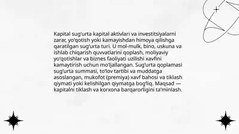Kapital sugʻurta 3