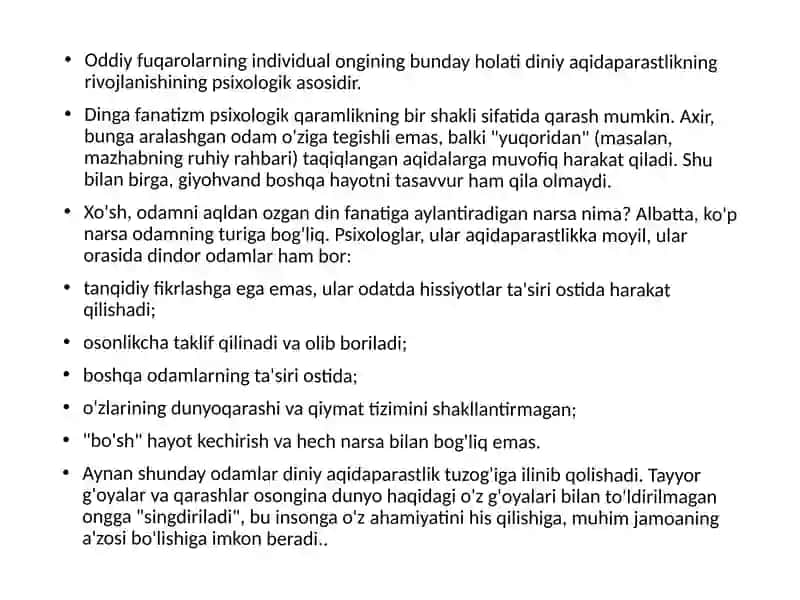 Diniy fanatizmning asoslari. 3