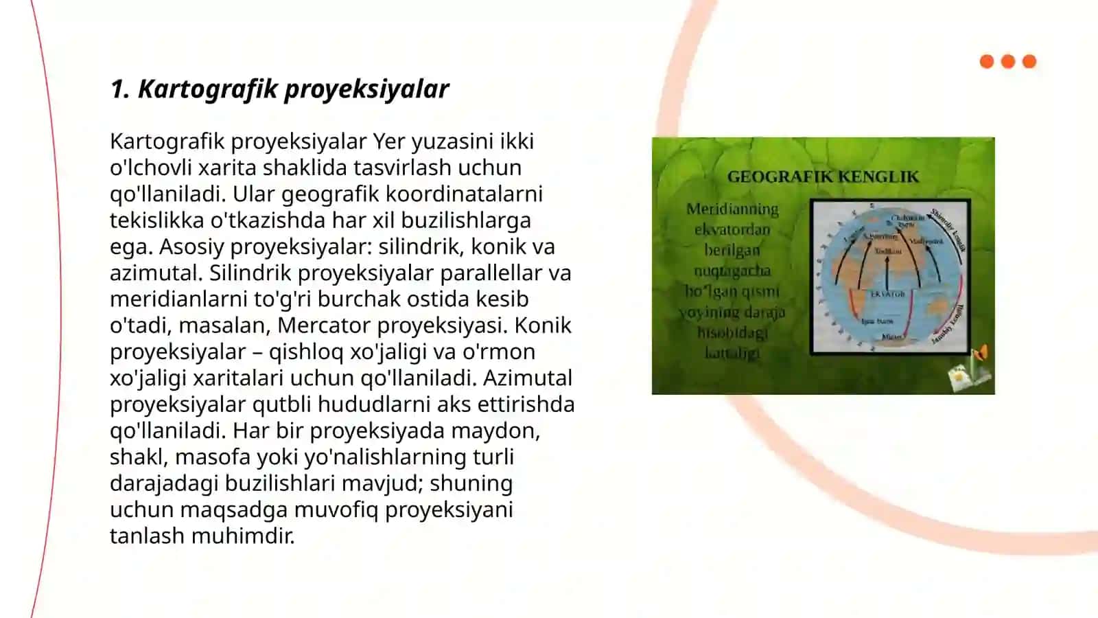 Geografik maʼlumotlar va uning Gat maʼlumotlar bazalarida ifodalanishi 3