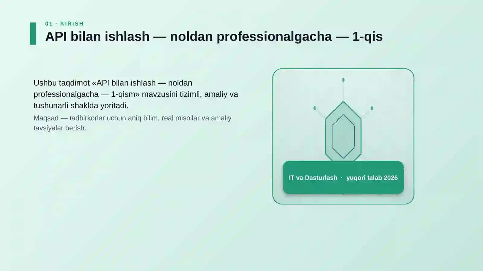API bilan ishlash — noldan professionalgacha — 1-qism 3