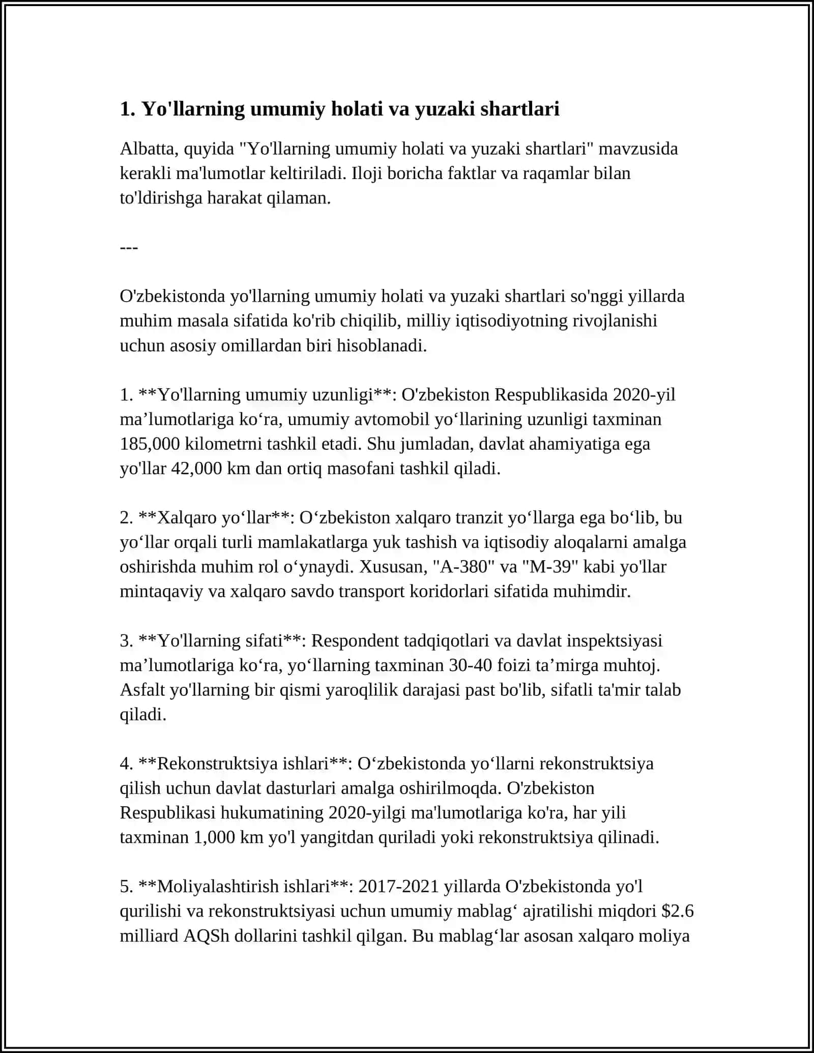 20-ASR BOSHLARIDA TURKISTON O'LKASI HUDUDIDAGI YO'LLARNI AHVOLI 3