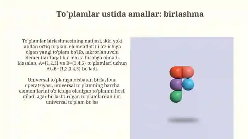 Umumiy to'plamlar 3