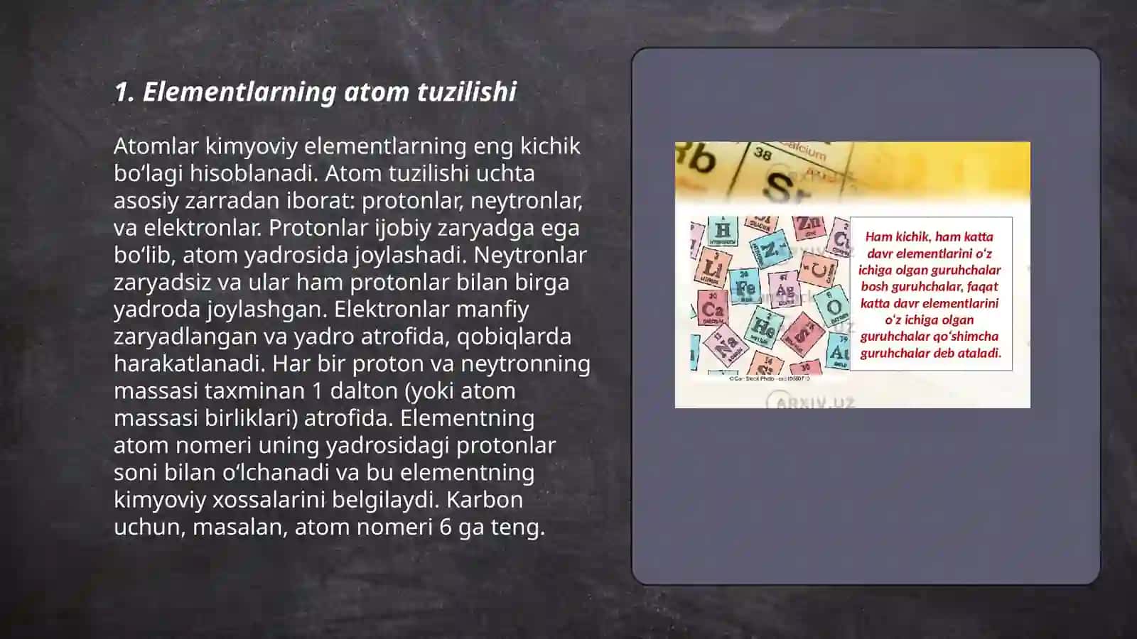 Elementlar davriy sistemasi 3
