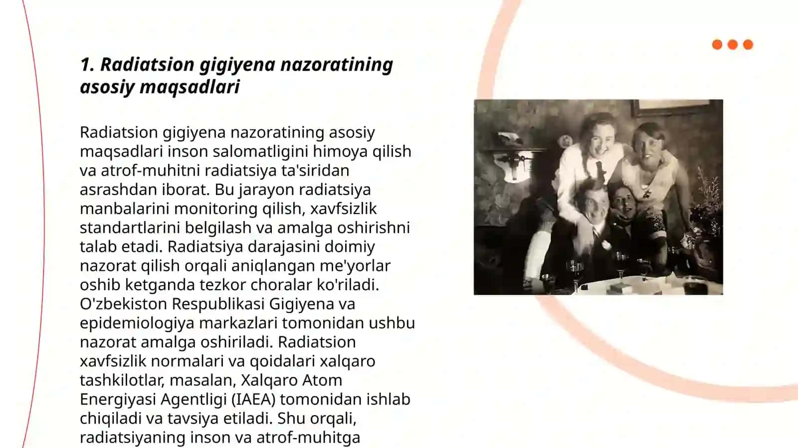 Radiatsion gigiyena bo'limi va labaratoriyasining maqsad va vazifalari 3