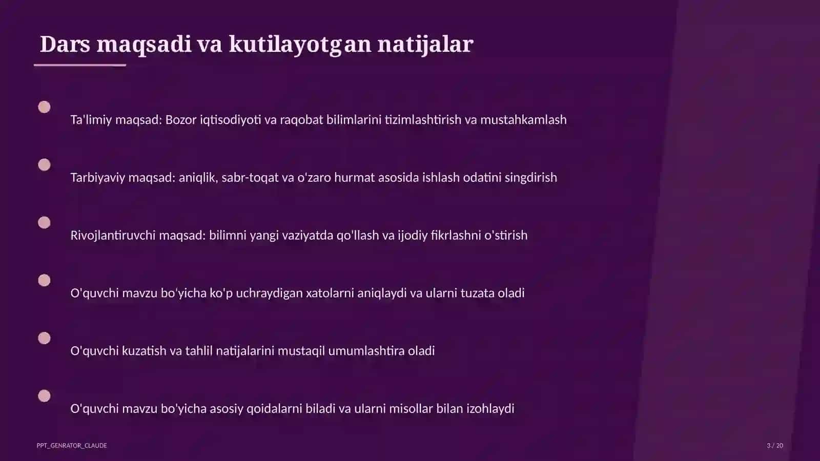 Bozor iqtisodiyoti va raqobat (10-sinf) 3