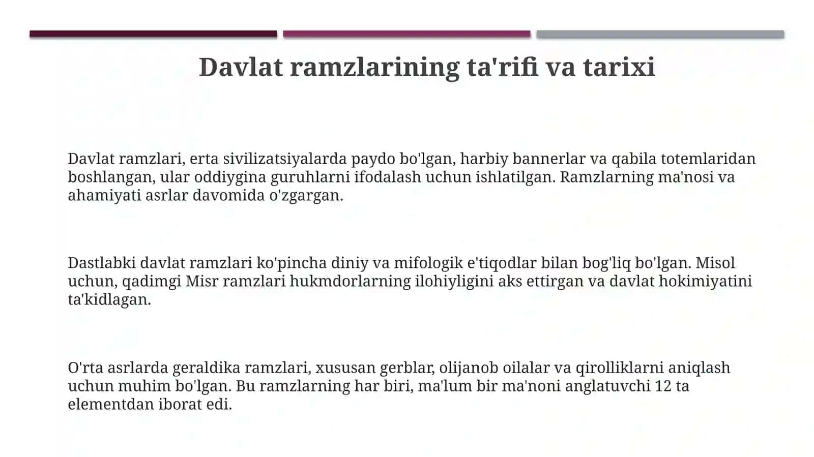 Davlat Ramzlari 3
