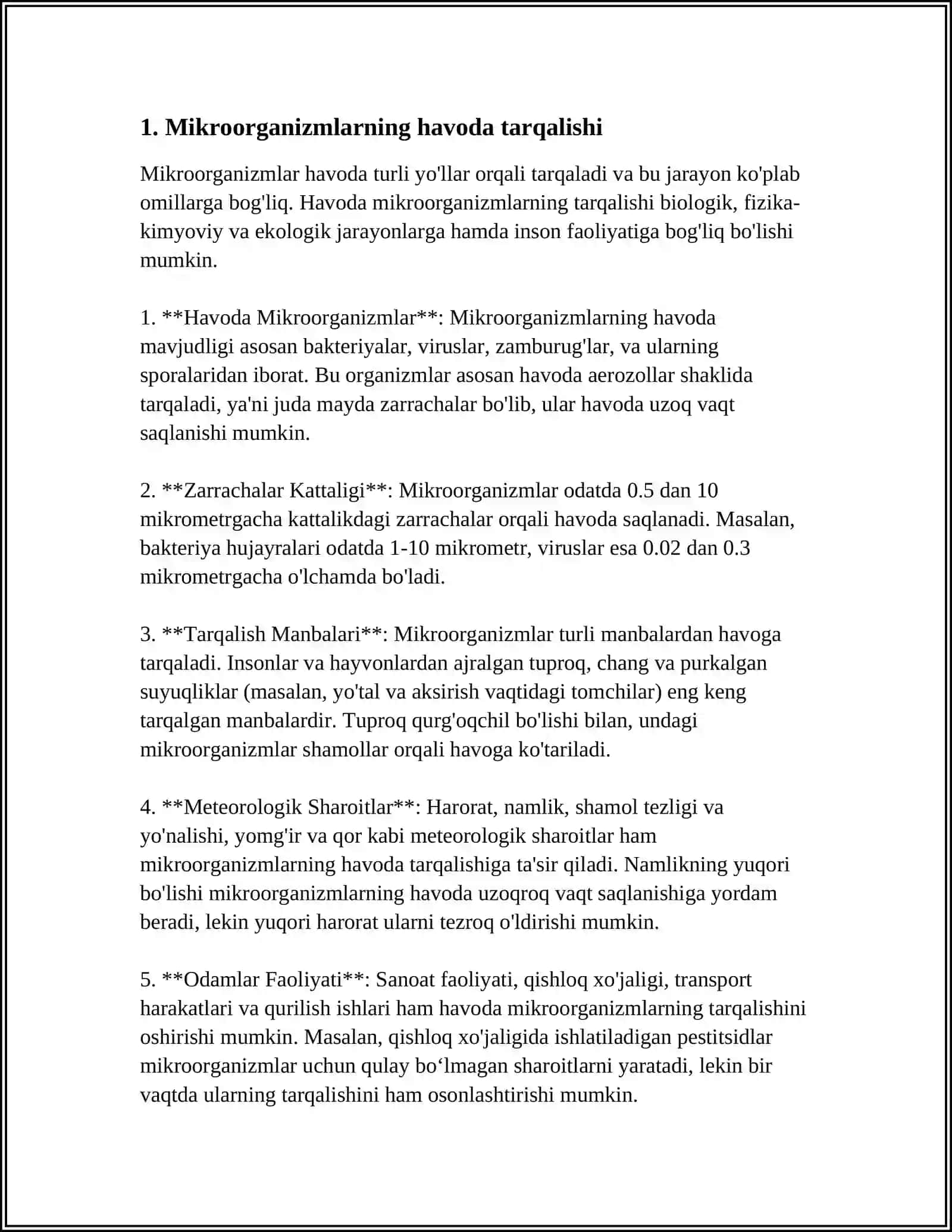Mikroorganizmlarni tashqi muhitda tarqalishi 3