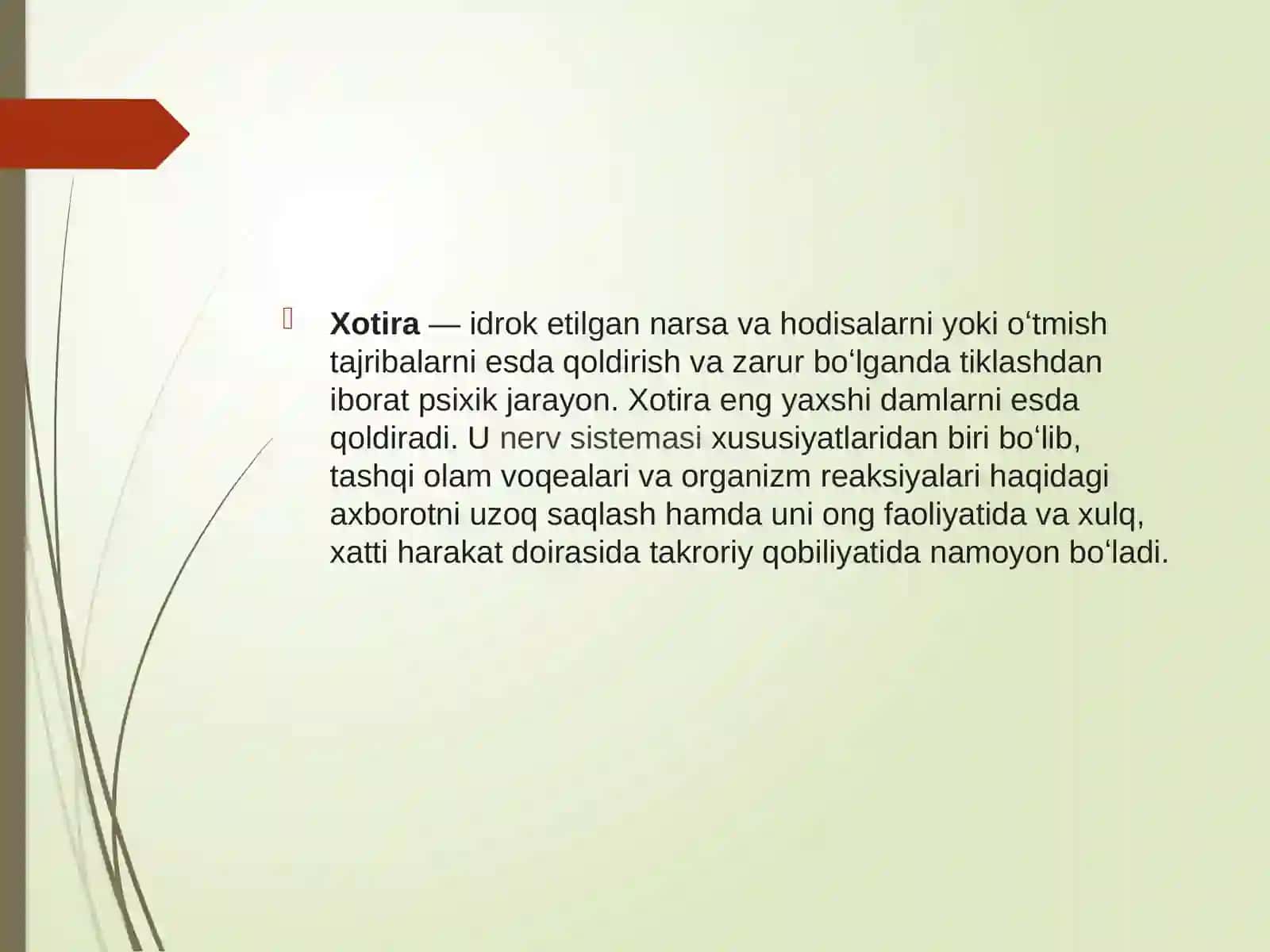 Xotira haqida tushuncha va uning nerv-fiziologik asosi 3